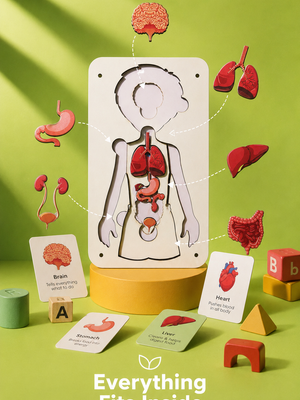 Little Body Explorer| Human Body Anatomy Puzzle | Montessori Learning Toy for Kids 4-8 Years