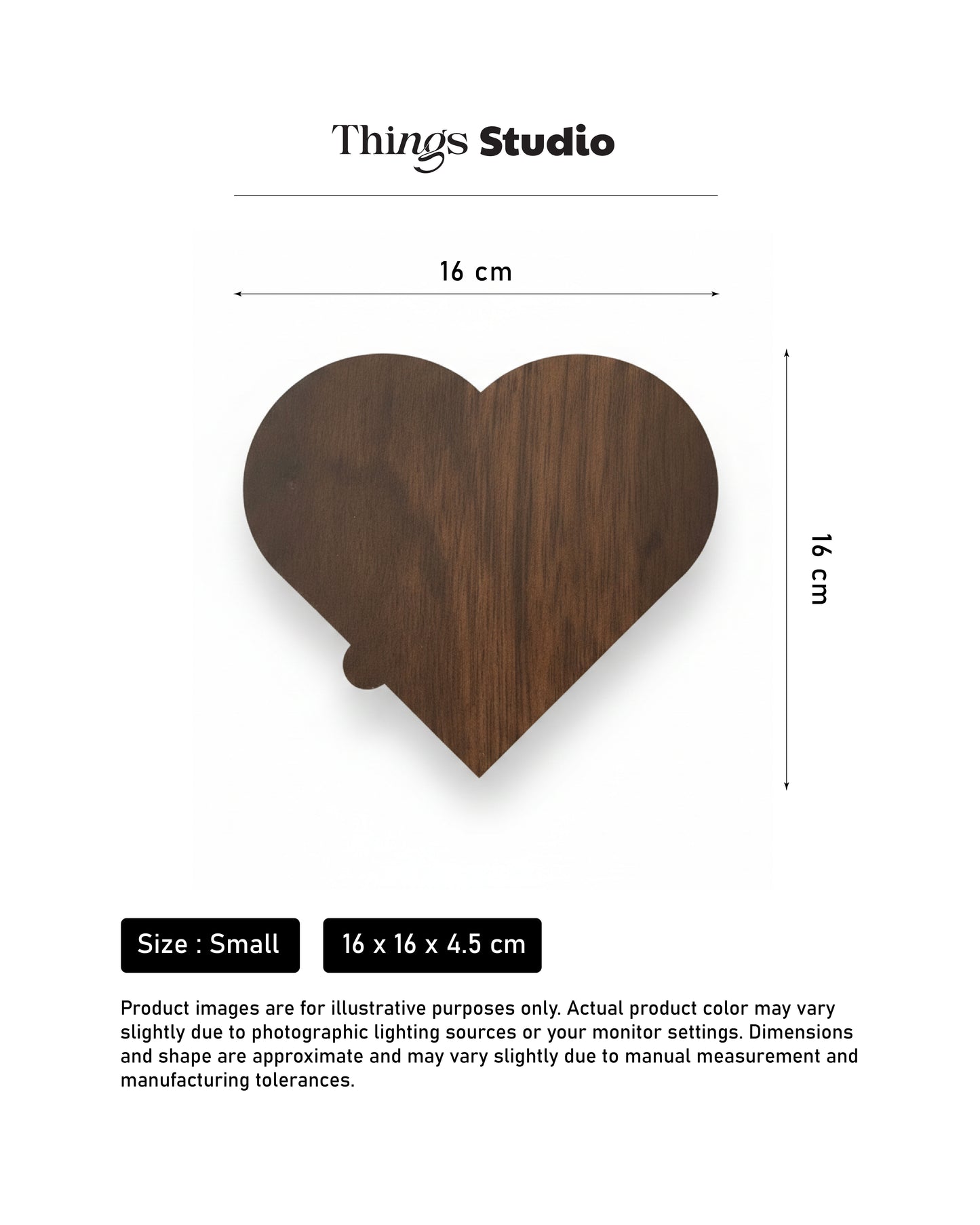 Heart Shape Wooden Box