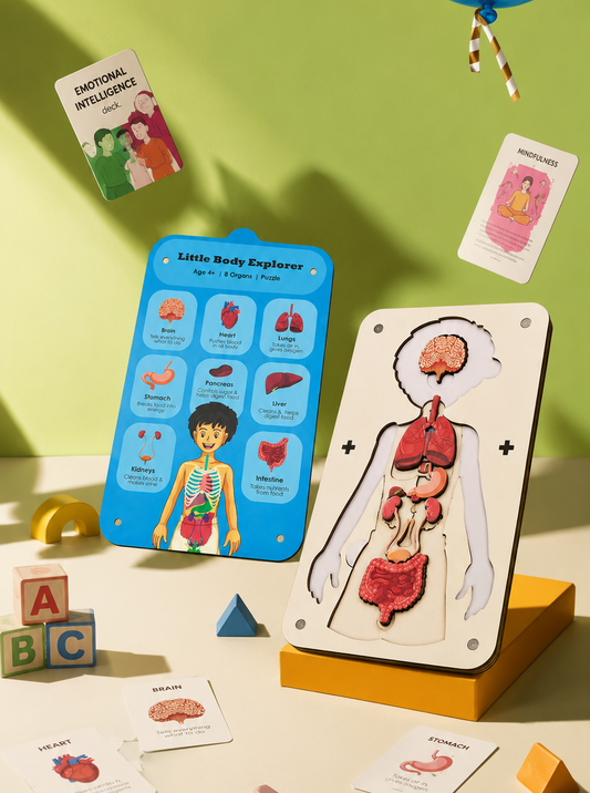 Little Body Explorer| Human Body Anatomy Puzzle | Montessori Learning Toy for Kids 4-8 Years