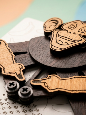 Multiplication Monkey | Interactive Wooden Multiplication Learning Toy for Kids | Montessori Math Board | STEM Educational Game