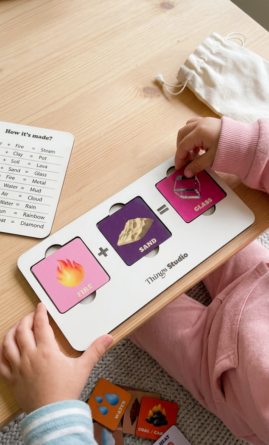 Elements Lab | Montessori Science Matching Game for Kids | STEM Learning Toy | Discover How Nature Works