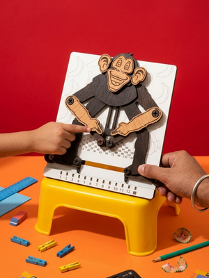 Multiplication Monkey | Interactive Wooden Multiplication Learning Toy for Kids | Montessori Math Board | STEM Educational Game