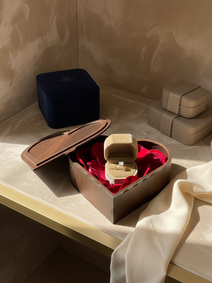 Heart Shape Wooden Box