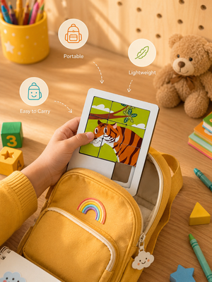 Sliding Puzzle :  Animal Puzzle for Kids | Educational Brain Game | Portable Travel Puzzle | Montessori Learning Toy for Toddlers & Kids 3+ Years