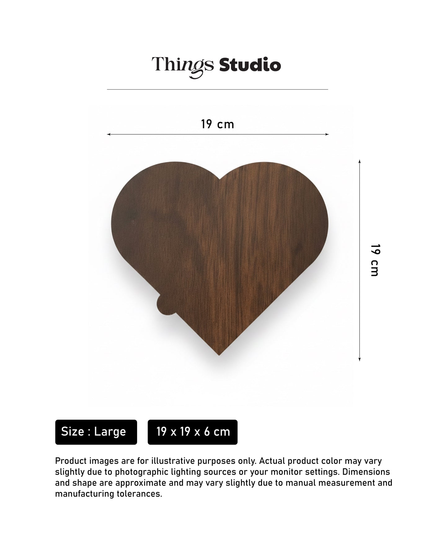 Heart Shape Wooden Box