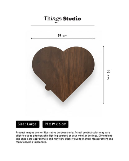 Heart Shape Wooden Box