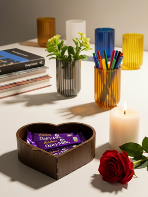 Heart Shape Wooden Box